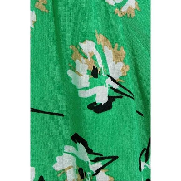 VIX Paula Hermany Petals Way Wrap-Effect Floral-Print Voile Mini Dress Green XS - Picture 11 of 12